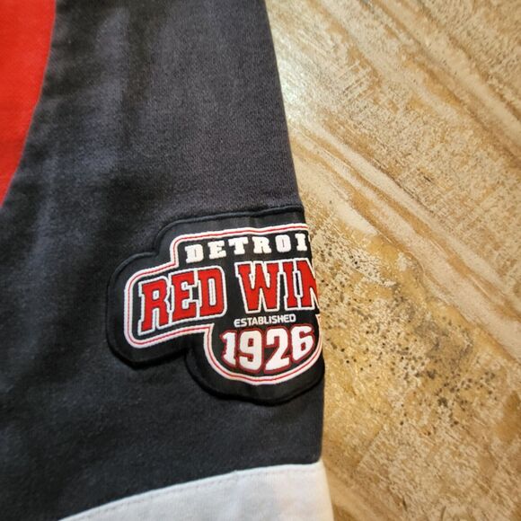 Majestic NHL Red Wings Stitched Hockey Hoodie Pullover Sweatshirt Mens Medium - Picture 3 of 8